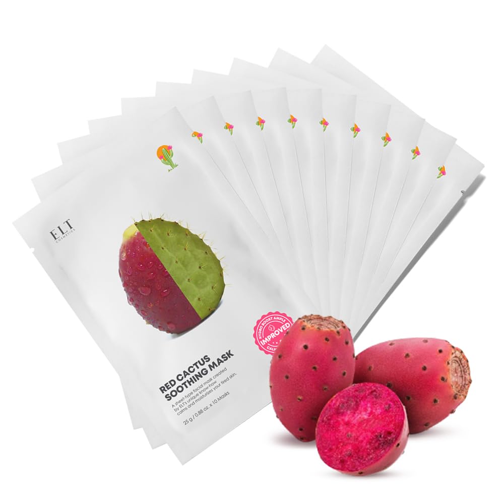 ELT Red Cactus Face Mask – 10 Pack (25g Each)