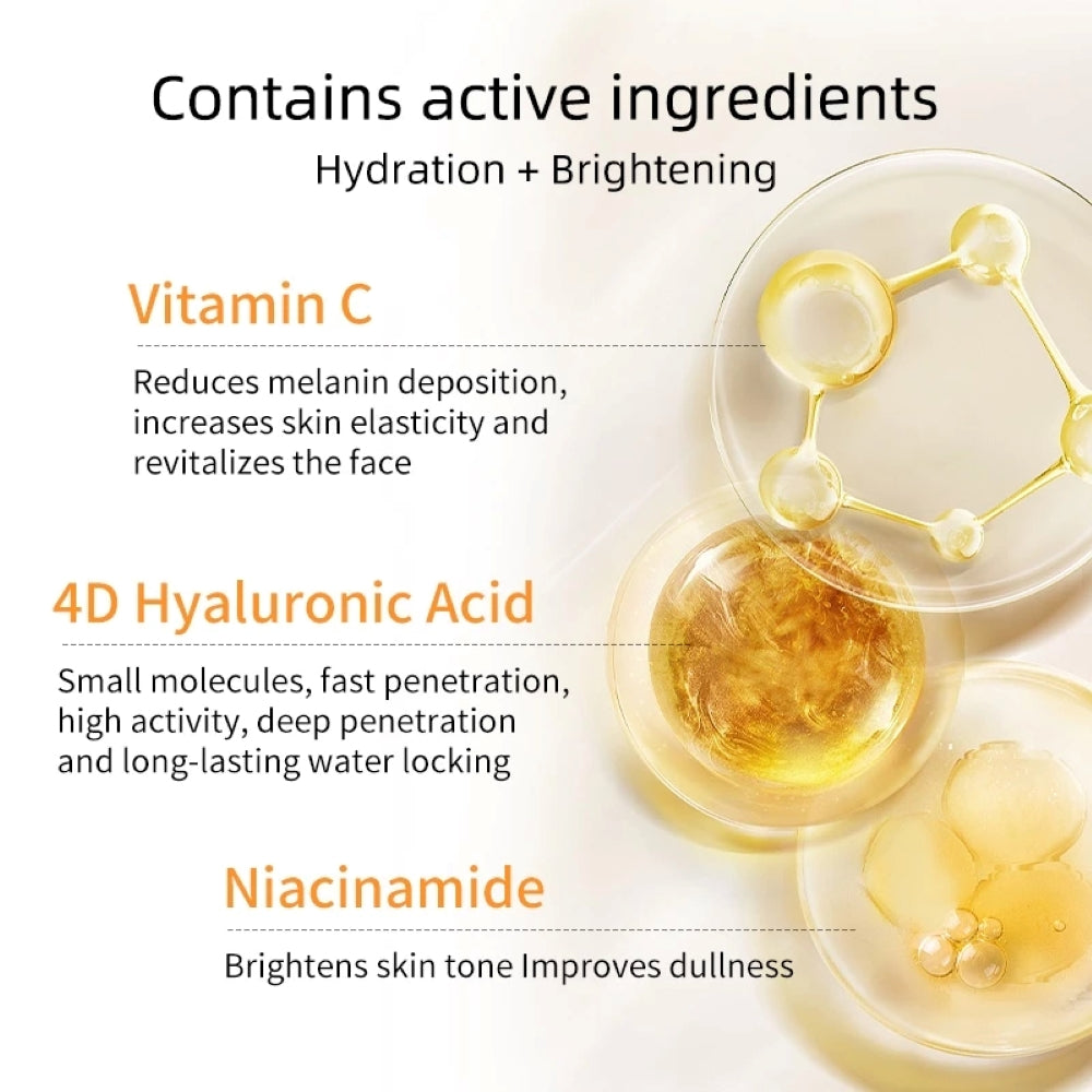 ELT Mega Vitamin C Sheet Mask – 10 Pack (25g Each) | Brightening, Soothing, Anti-Wrinkle, Korean Skincare.