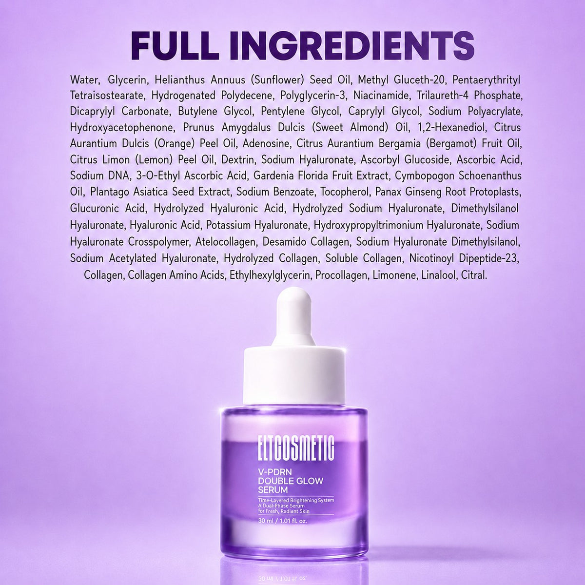 ELT V-PDRN Double Glow Serum with Rose PDRN 30ml