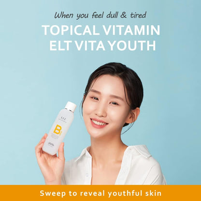 ELT Vita Youth Vitamin B Toner 6.76 fl.oz.(200ml) | Multi Vitamin B3&5 Moisturizing Soothing Skin Care | Fragrance Free | Green Tea Extract Makes Skin Youthful | Prevents Dark Spots | K-Beauty