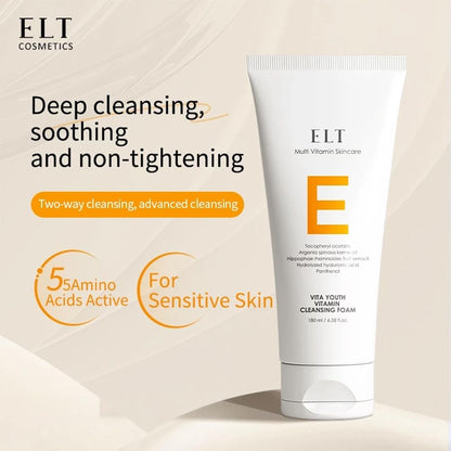 ELT Multi Vitamin Skincare Vita Youth Vitamin C Cleansing Foam, 6.08 fl oz