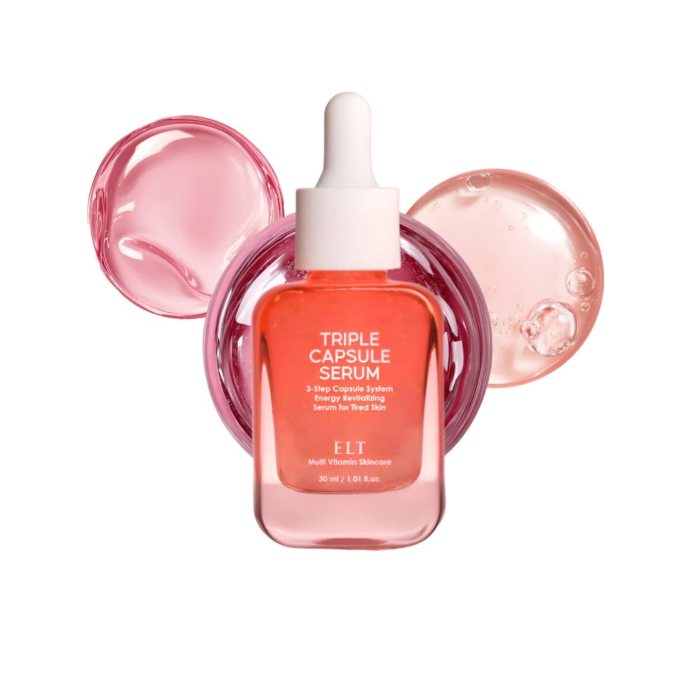 ELT 3-in-1 Triple Captuls Face Serum with Rose PDRN, Taurin, Niacinamide, Vitamin C & CoQ10, Hydrating & Moisturizing, Skin Restoration, Korean Skincare 30ml (1.01 FL.OZ.)