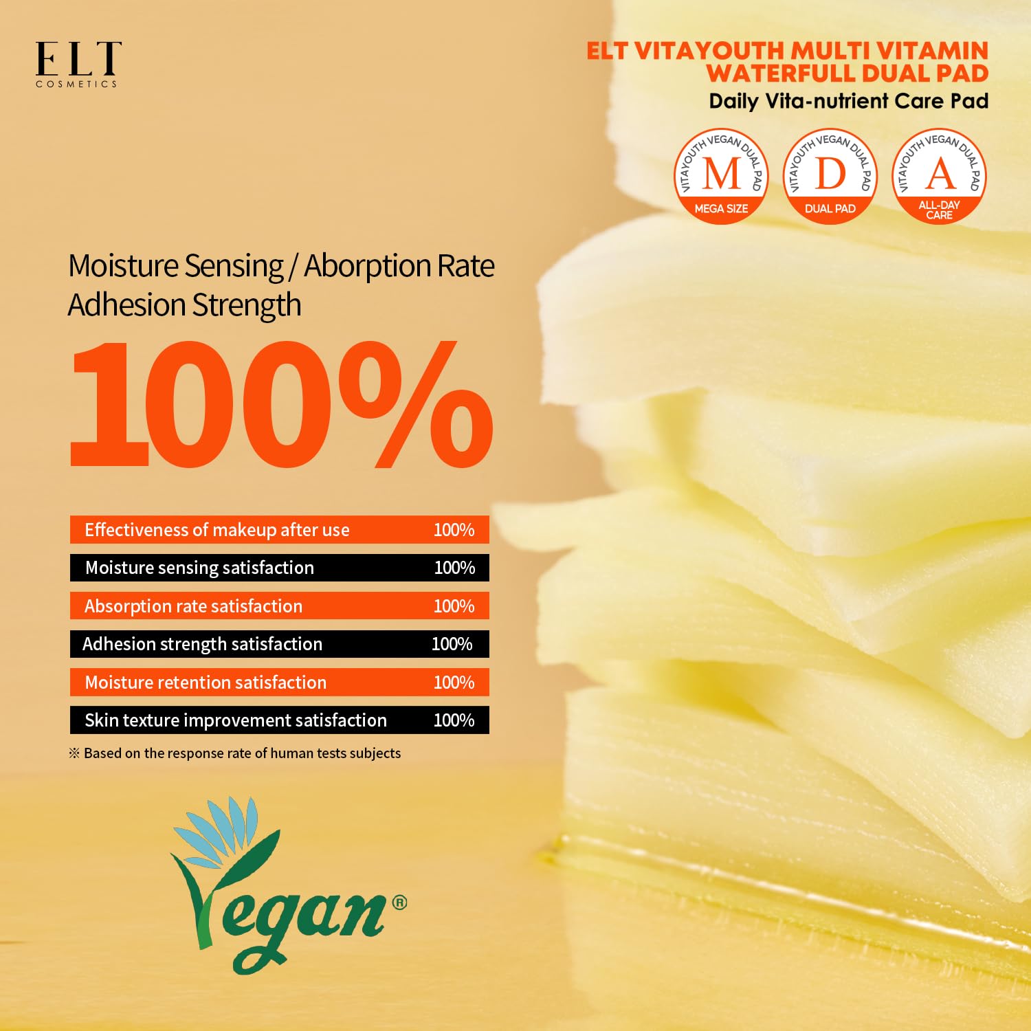 ELT Multi Vitamin Dual Pads Sized Toner Pads 100% Vegan Certified Acne spot treatmentUneven Skin Tone Cleansing and Deep Hydrating Korean Skin Care (1count (80 Pads))