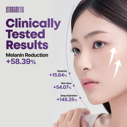 ELT V-PDRN Double Glow Serum with Rose PDRN - 3 Forms of Vitamin C, Dual-Layer Brightening Serum, Hydrating Glow Serum with Peptides, Collagen & Hyaluronic Acid for Radiant Looking Skin, 30ml